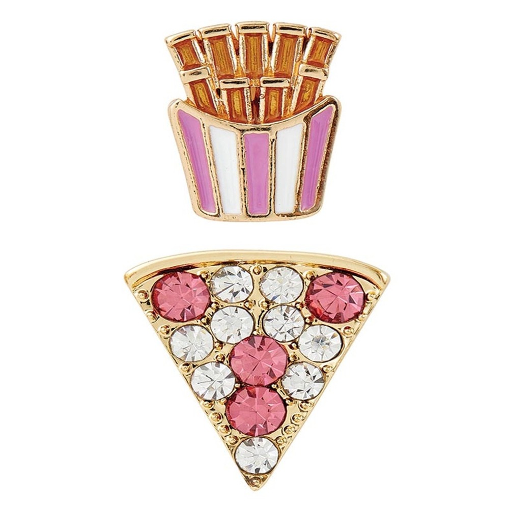 Novelty Earrings - Pizza/French Fries Pomchies